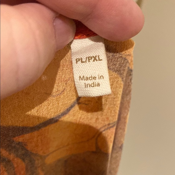 Soft Surroundings Orange and Green Maxi Dress - Picture 4 of 5